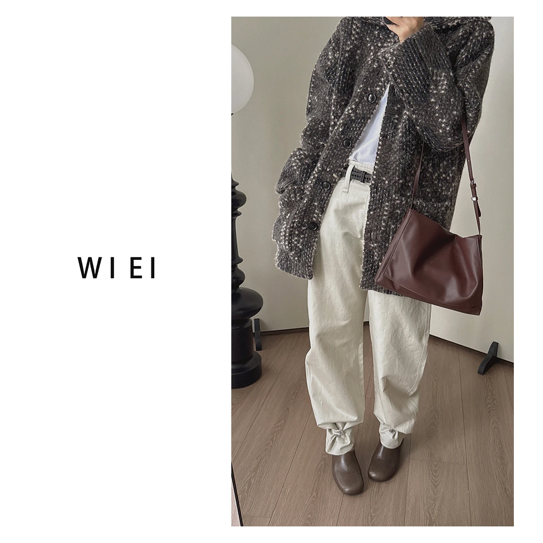 《WI EI》小锥裤*LEM@IRE 亚麻棉工装风休闲锥形长裤 W25302111