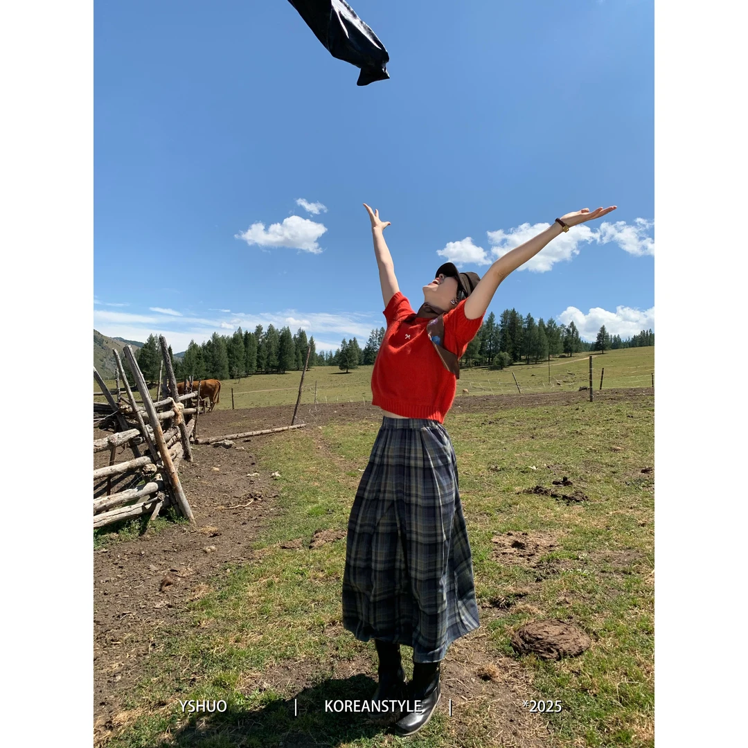 YSHUO【氧气因子】温柔圆领毛衣蝴蝶结点缀软糯针织衫上衣内搭25315