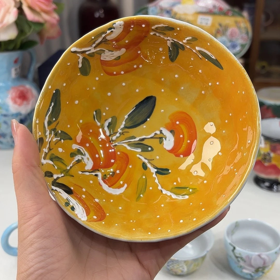 景德镇手绘高温釉下彩陶瓷茶具