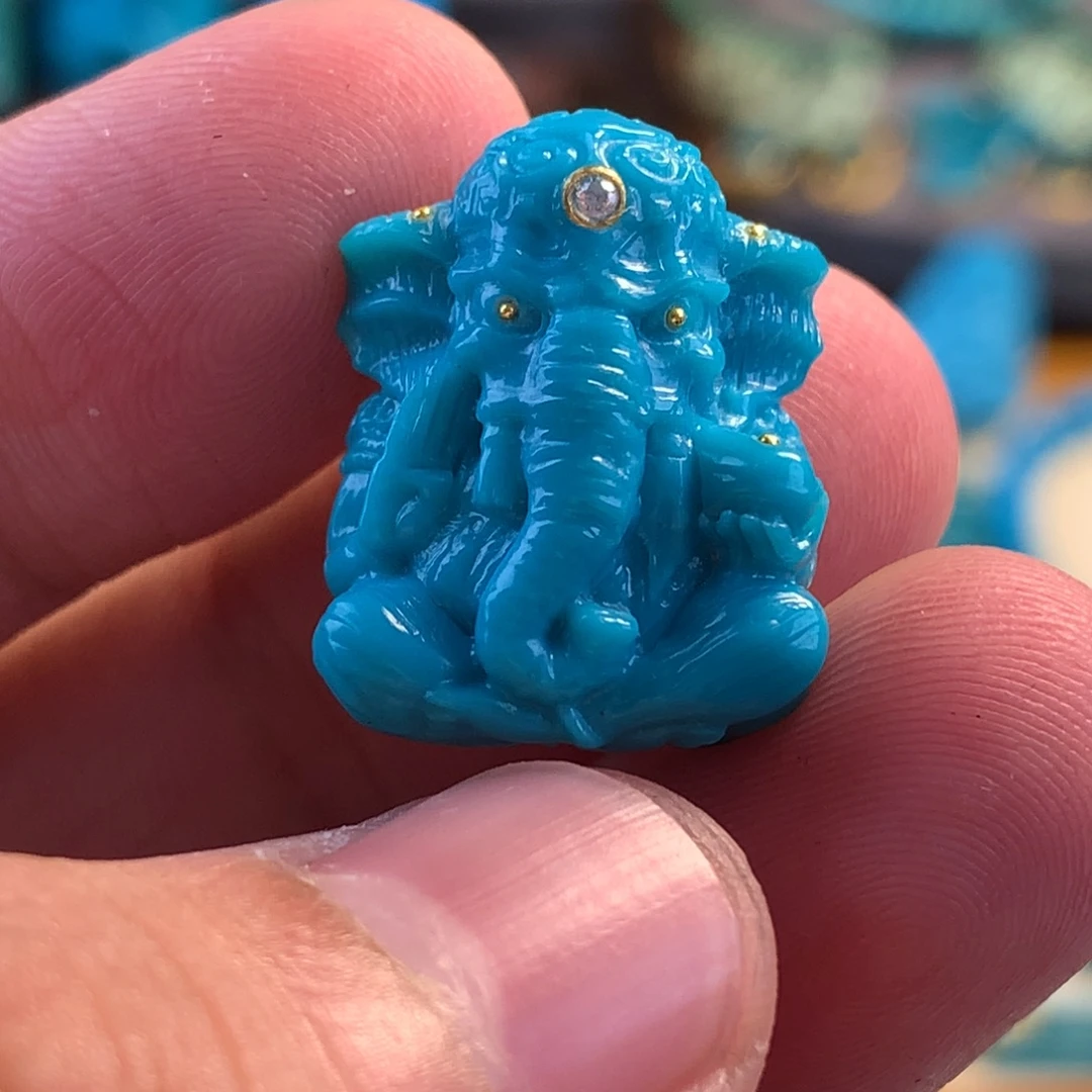 未镶嵌绿松石珠宝奇石