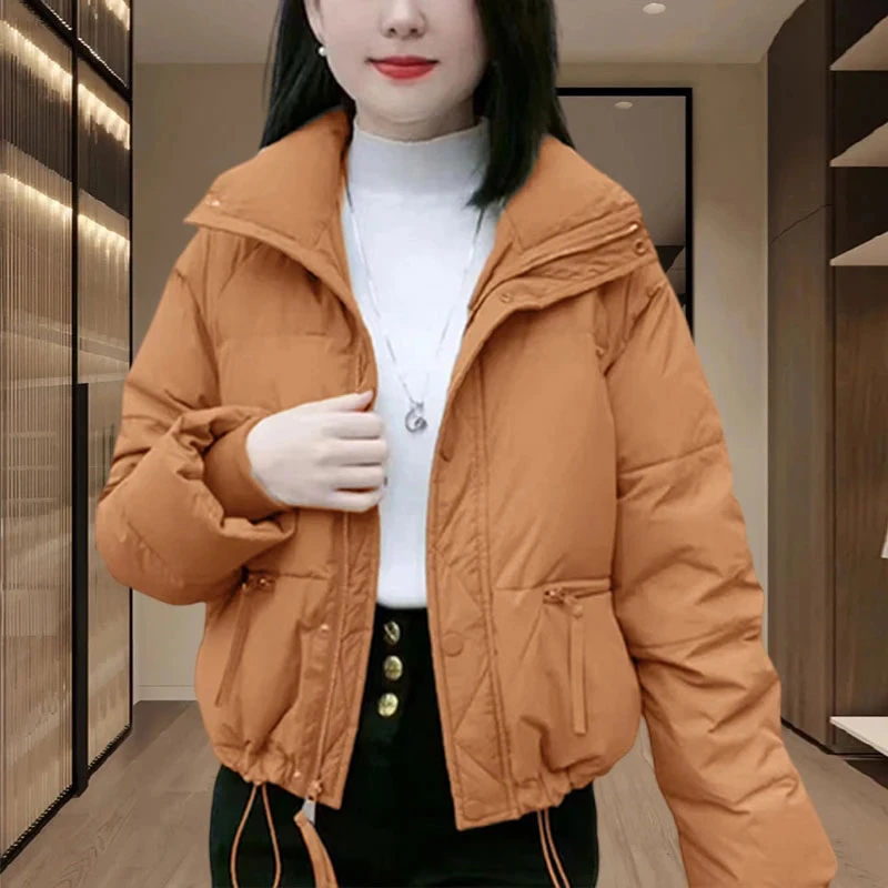 今年流行短款时尚小棉袄女冬季2025新款棉服立领宽松保暖羽绒棉衣