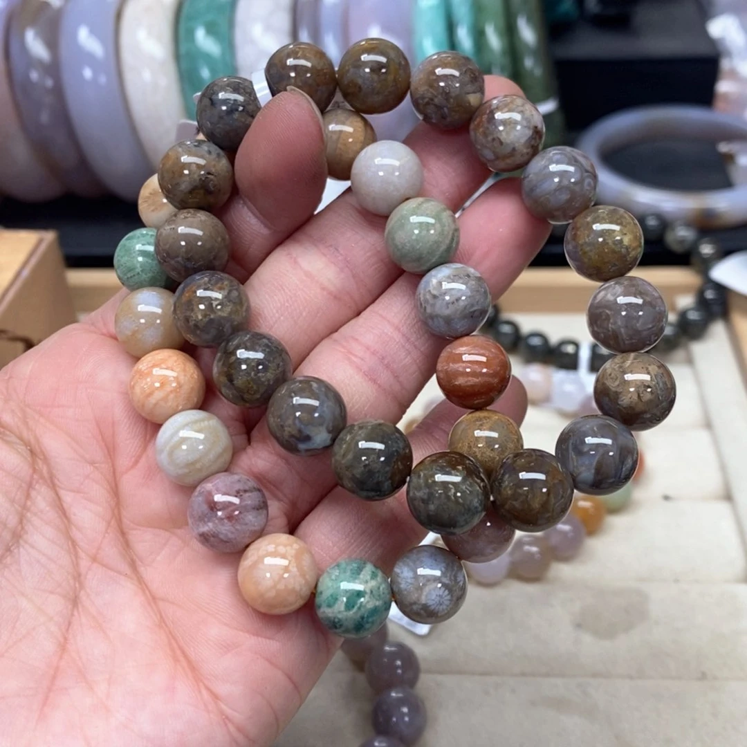 硅化珊瑚（珊瑚玉）手链未镶嵌荆*舞102