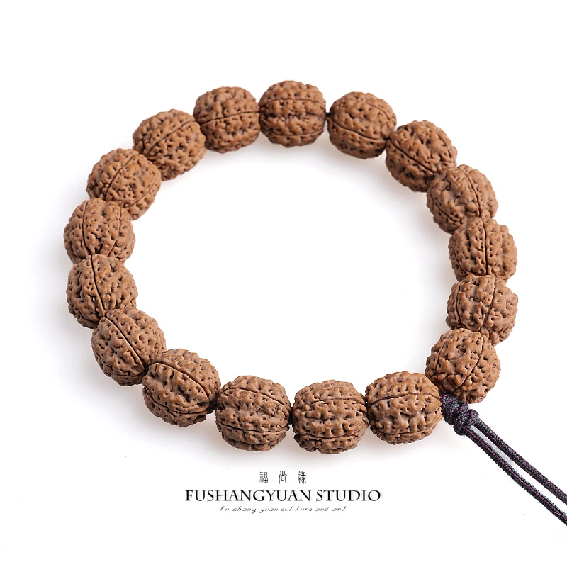 福尚缘〖浮屠单圈〗五瓣原桩粗筋双龙小金刚菩提子男士手串