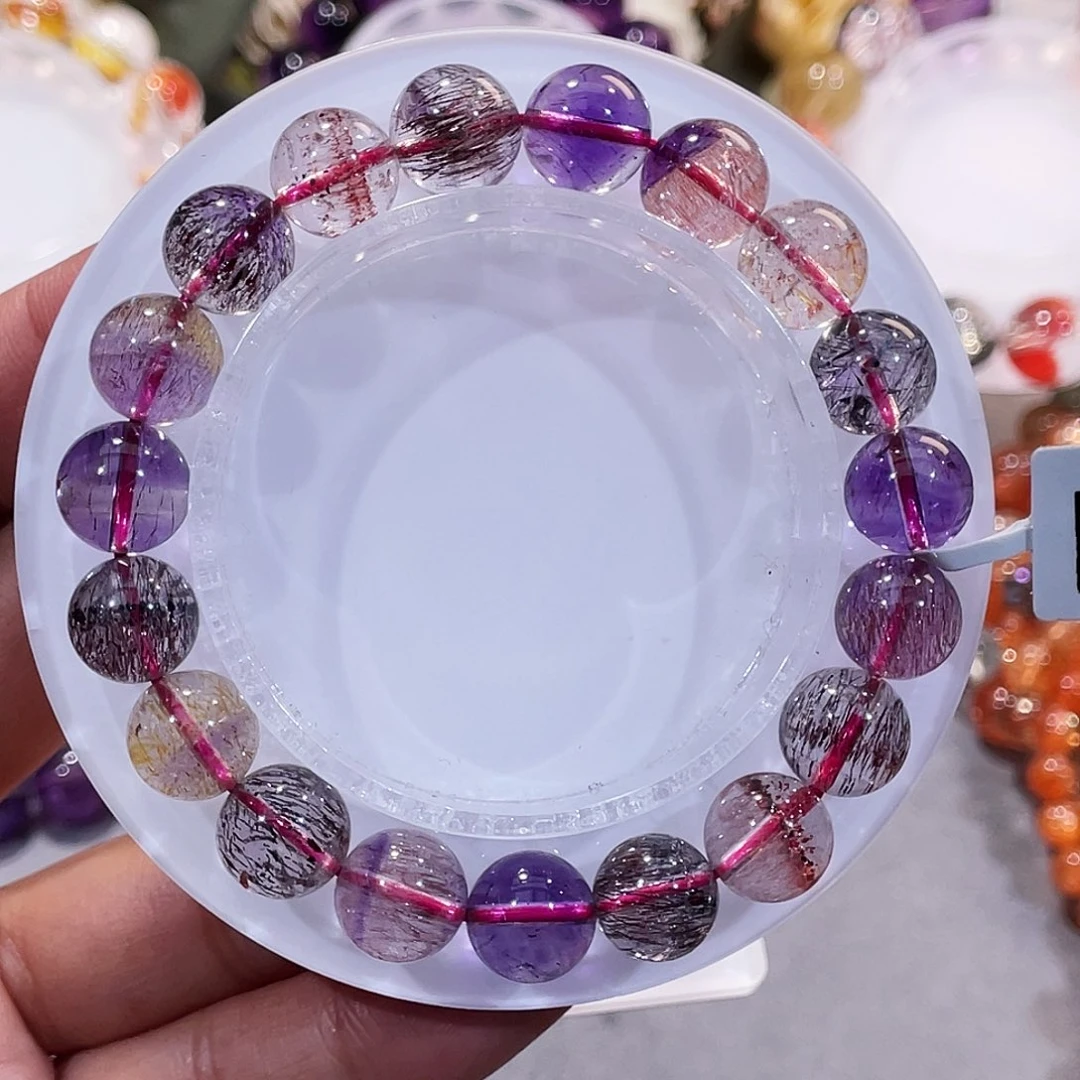 水晶手链未镶嵌、冰透爆闪、彩仙女超七-10+