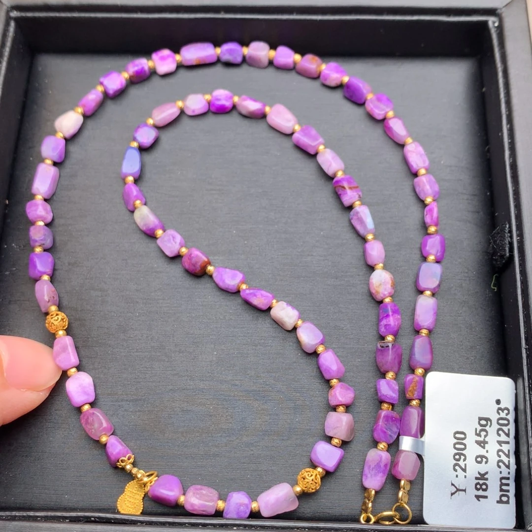 苏纪石（舒俱来）18K金镶嵌项链