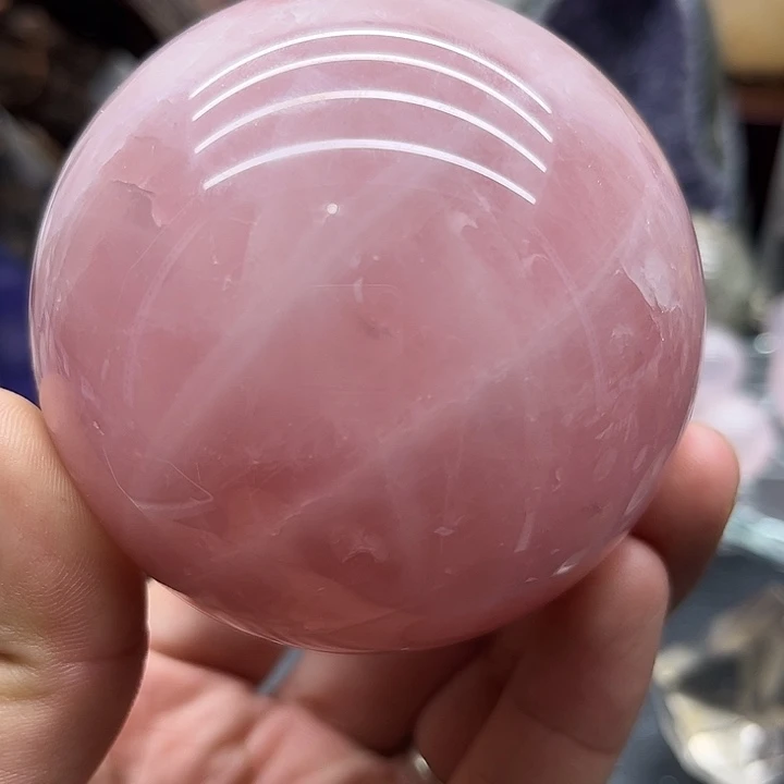 水晶未镶嵌摆件A08 直径7.8厘米