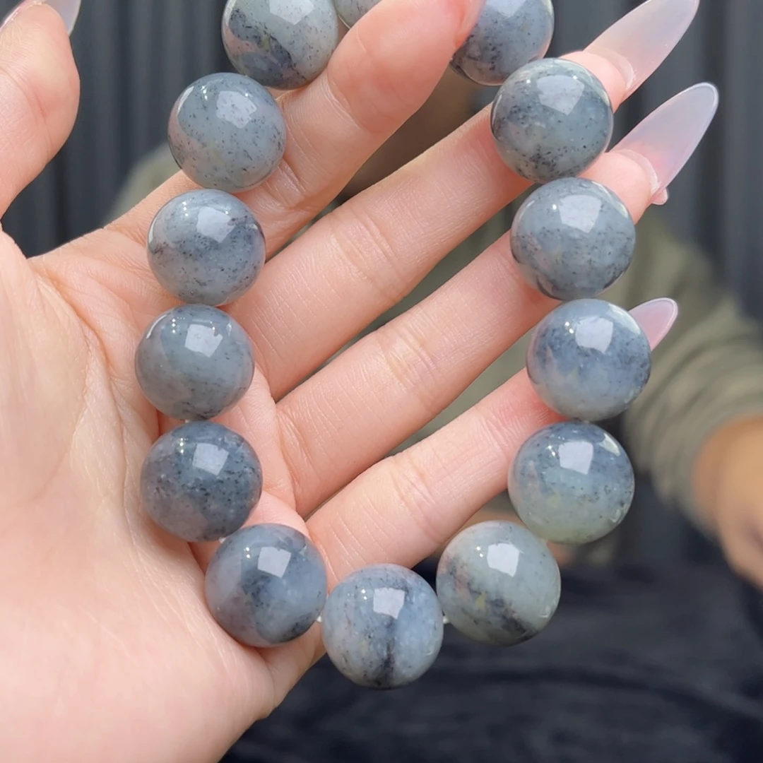 和田玉未镶嵌手链天然和田玉新疆青花16