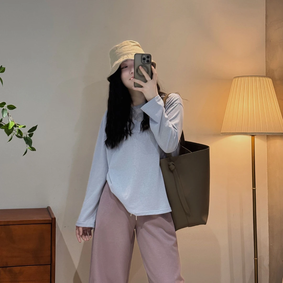 今婷t恤女款长袖宽松慵懒风网红洋气衣服休闲打底衫上衣M25112307