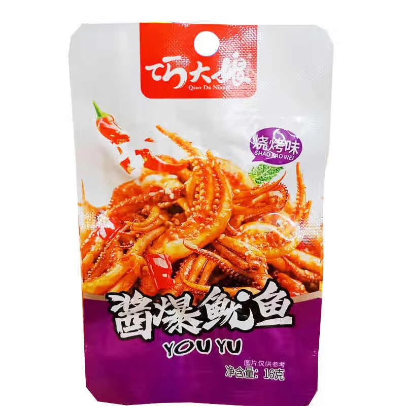 巧大娘酱爆鱿鱼( 烧烤,麻辣) 16g/袋