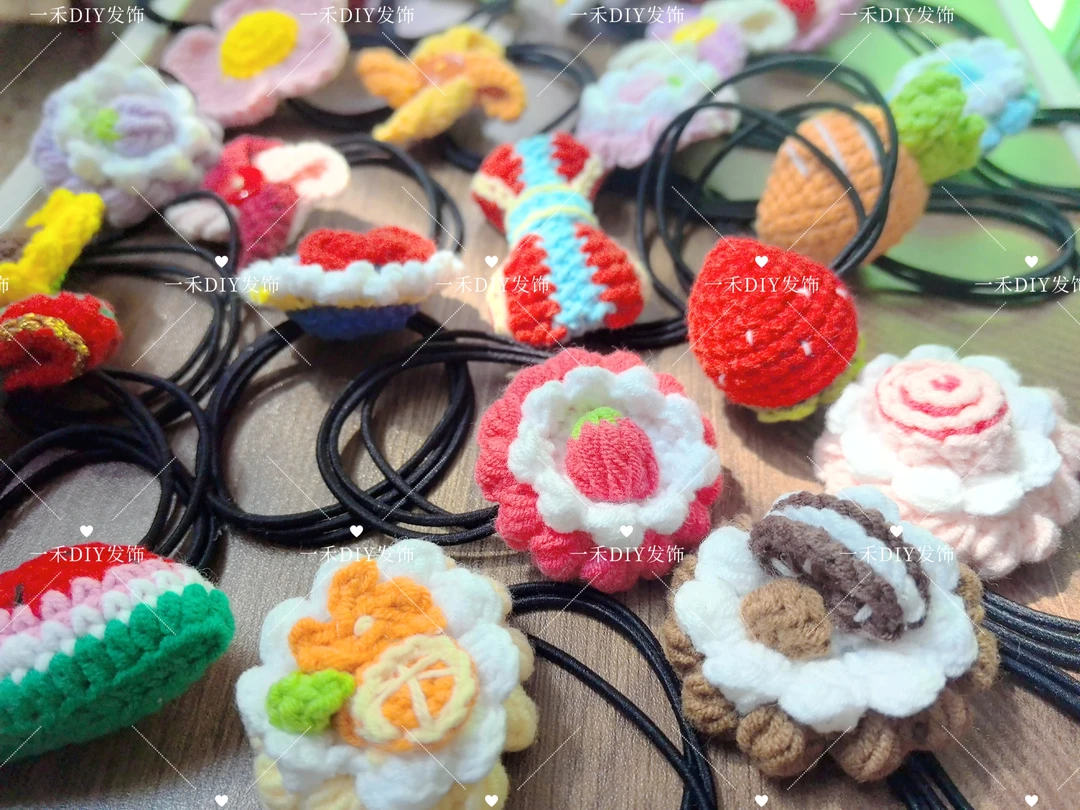 【发绳对对碰】纯手工毛线钩织发绳拆拆乐