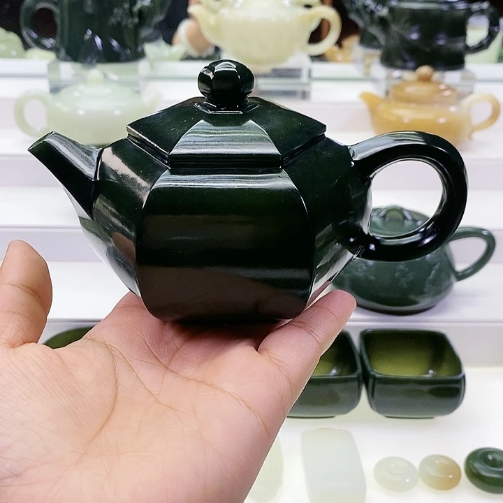 未镶嵌和田玉（糖玉）挂件振*茶壶