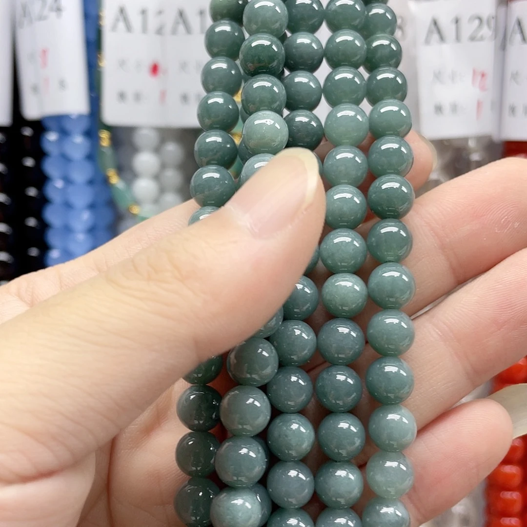 小***菇玛瑙/玉髓合金珠宝半成品8mm一条