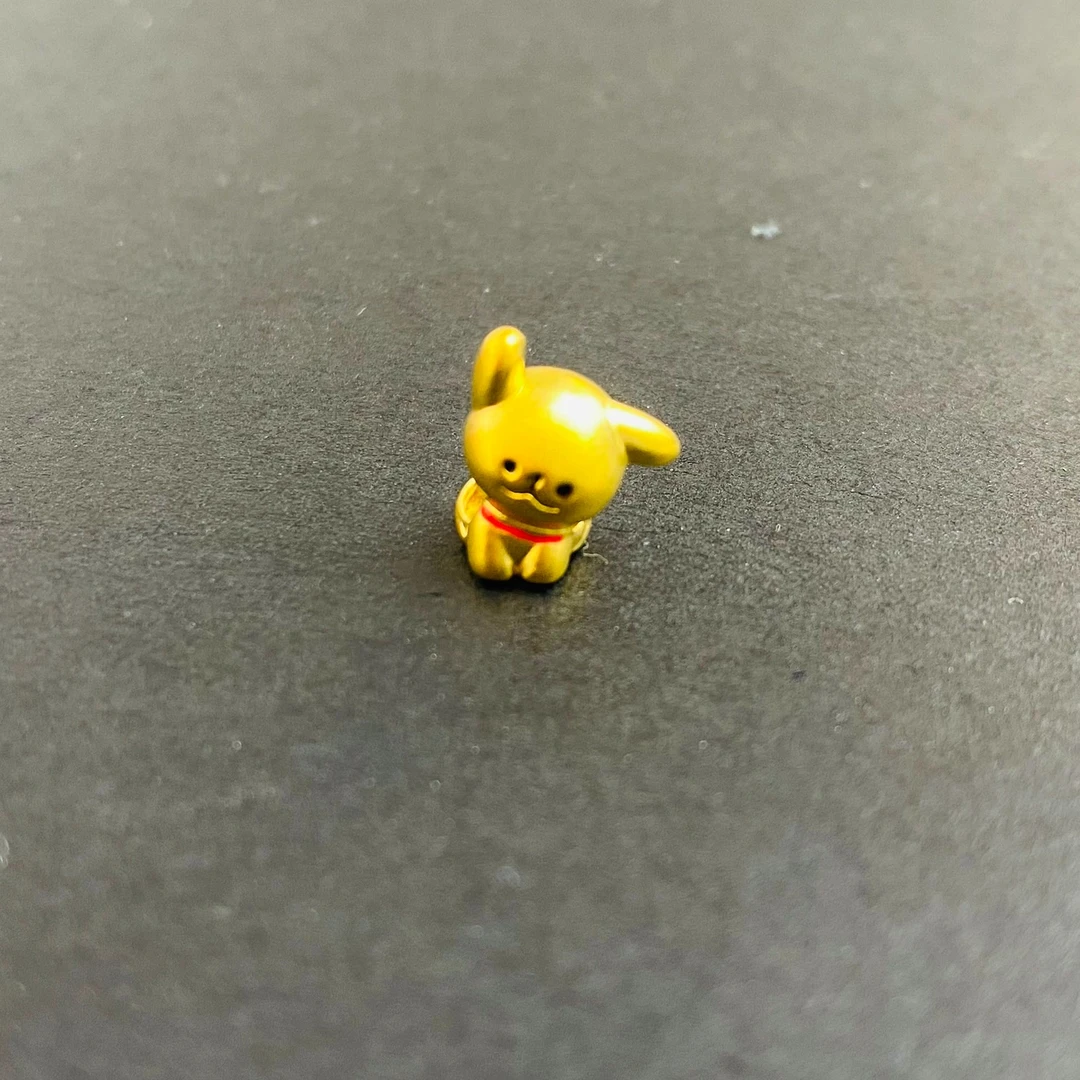 *足金999烤漆线条小狗编绳款DP1009
