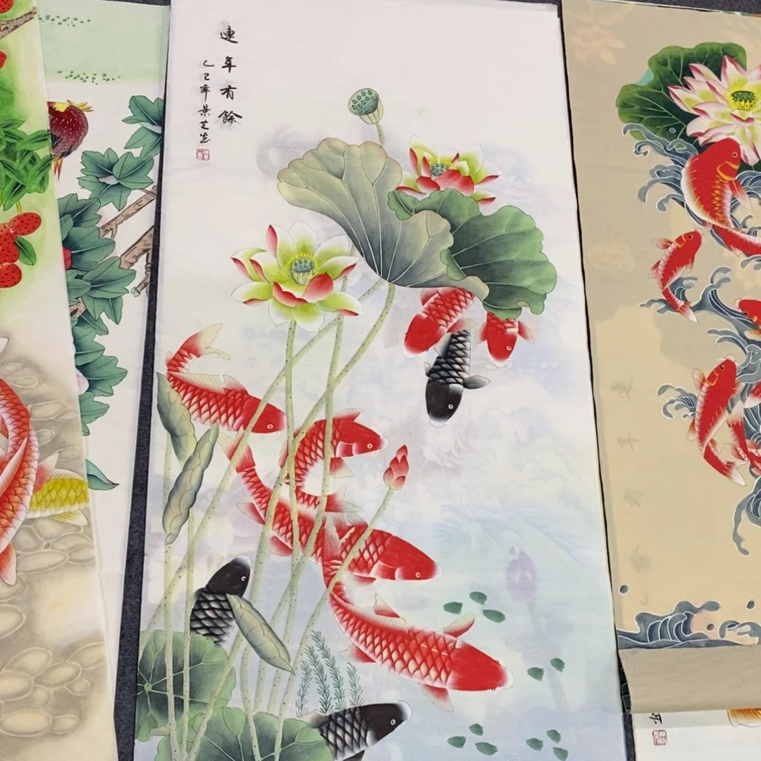 国画尺寸140✖️70四尺精品手绘工笔画