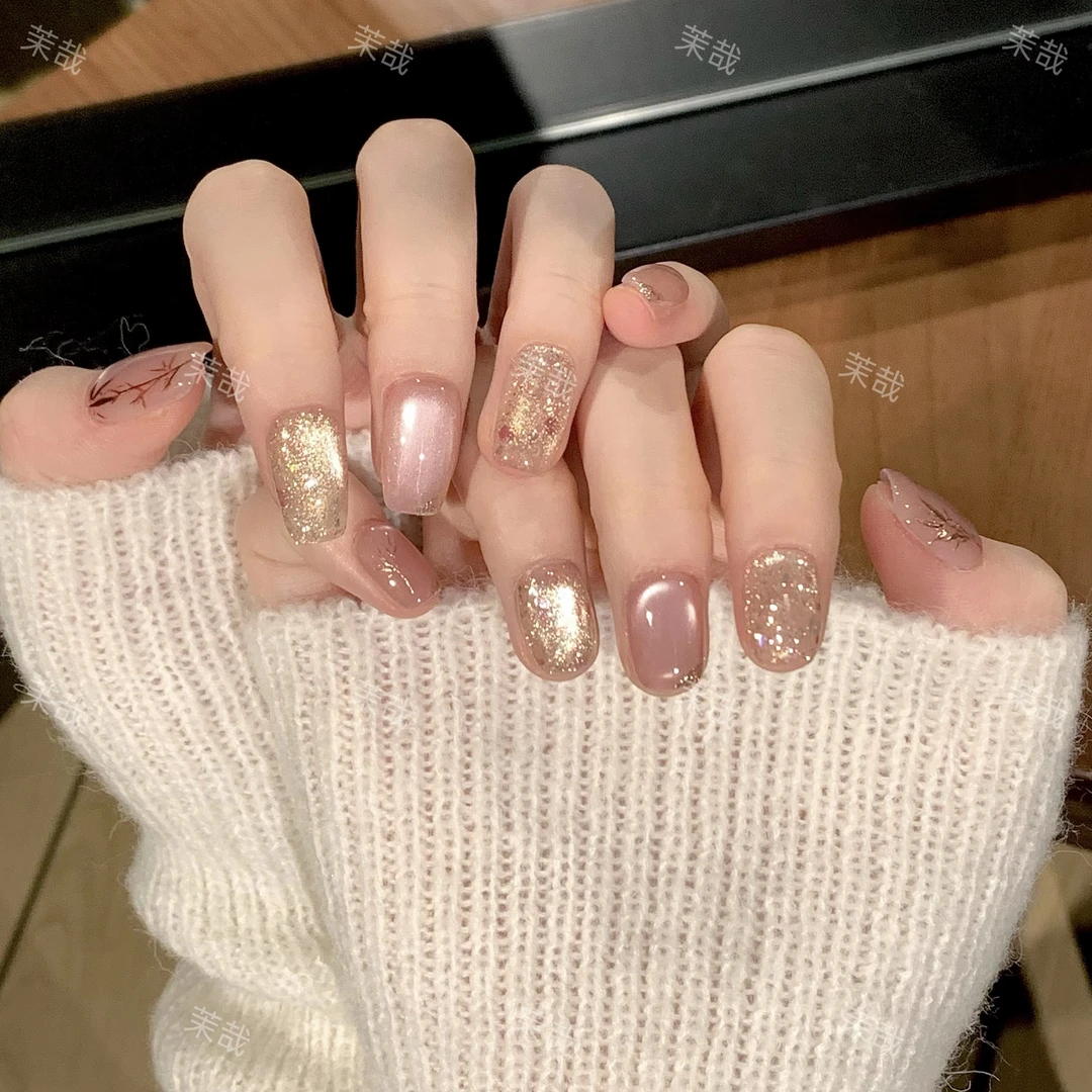 茉哉【竹枝词】纯手工定制美甲拆卸穿戴甲A4658