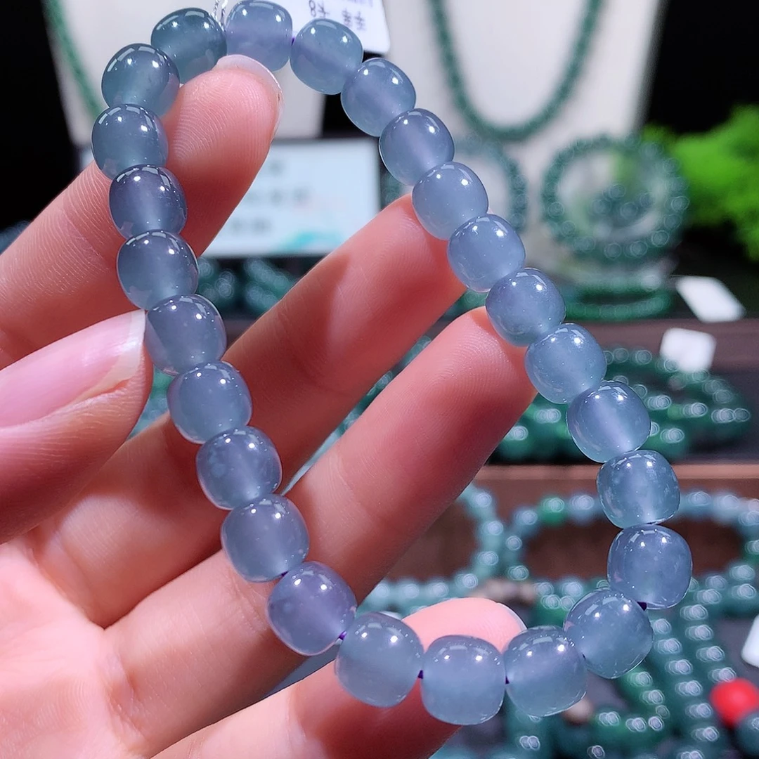 翡翠未镶嵌手链天然a货翡翠手串8