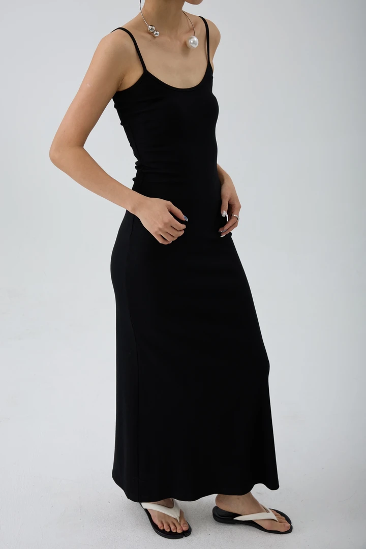 HTT小众设计感原创百搭修身显瘦百搭纯色连衣裙5103026