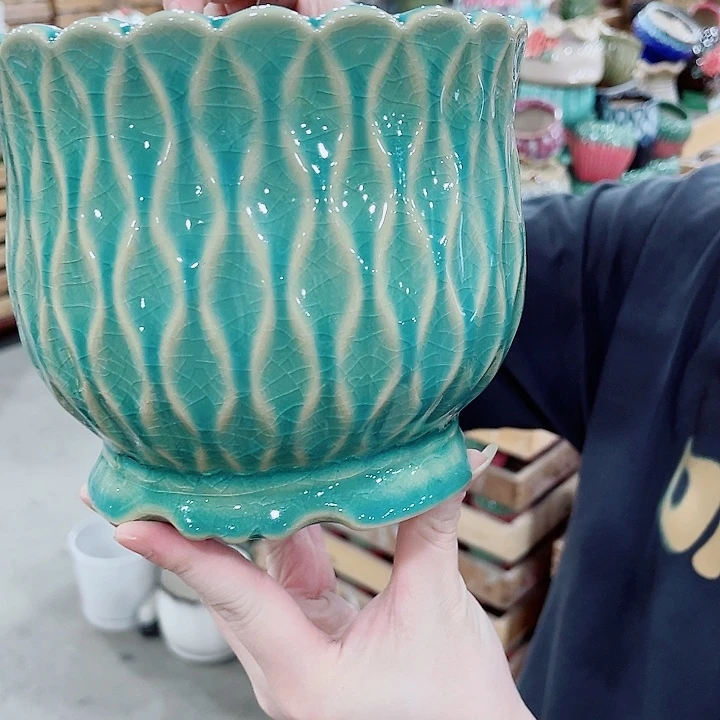 有孔，凑10元包邮陶瓷花盆发货！