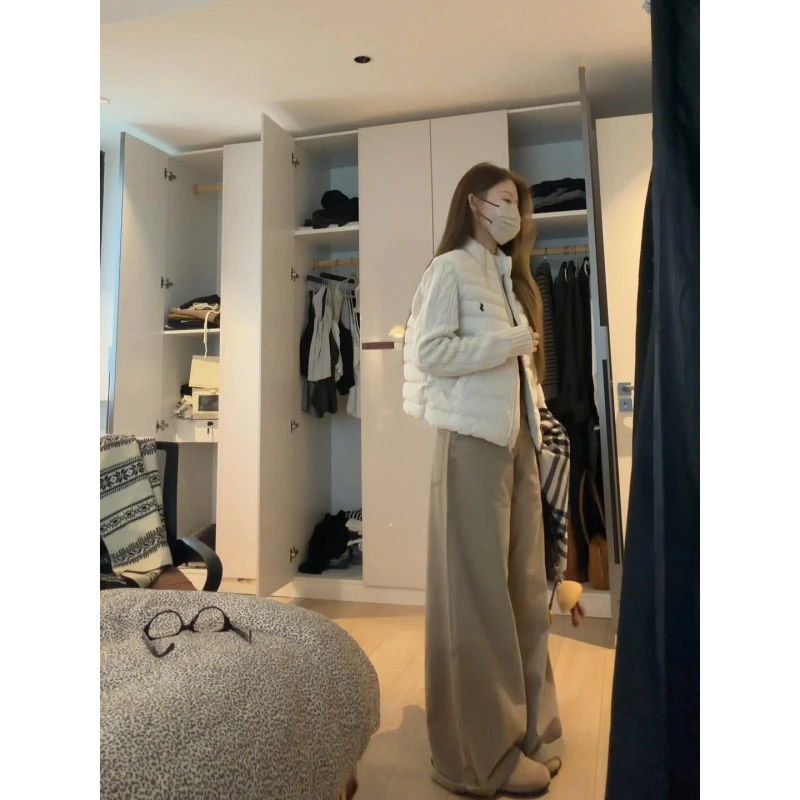 MARIE.COCO高端气质名媛秋冬新款毛衣袖拼接棉袄外套打底衫阔腿裤