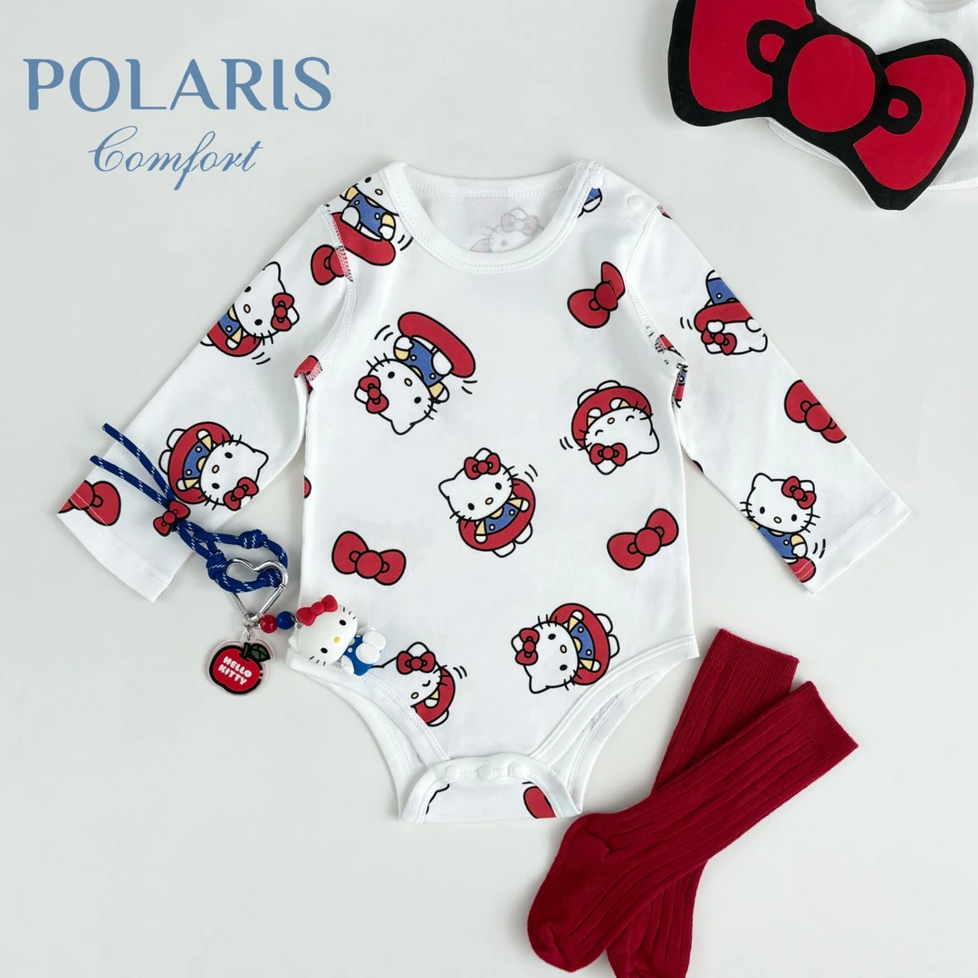 POLARIS | KT | 秋冬宝宝纯棉套装新生儿包屁衣小月龄女婴儿衣服