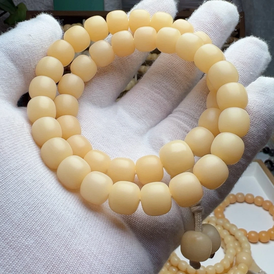 手串菩提根/象牙果卡11 手工干磨天然菩提根双圈手持S19