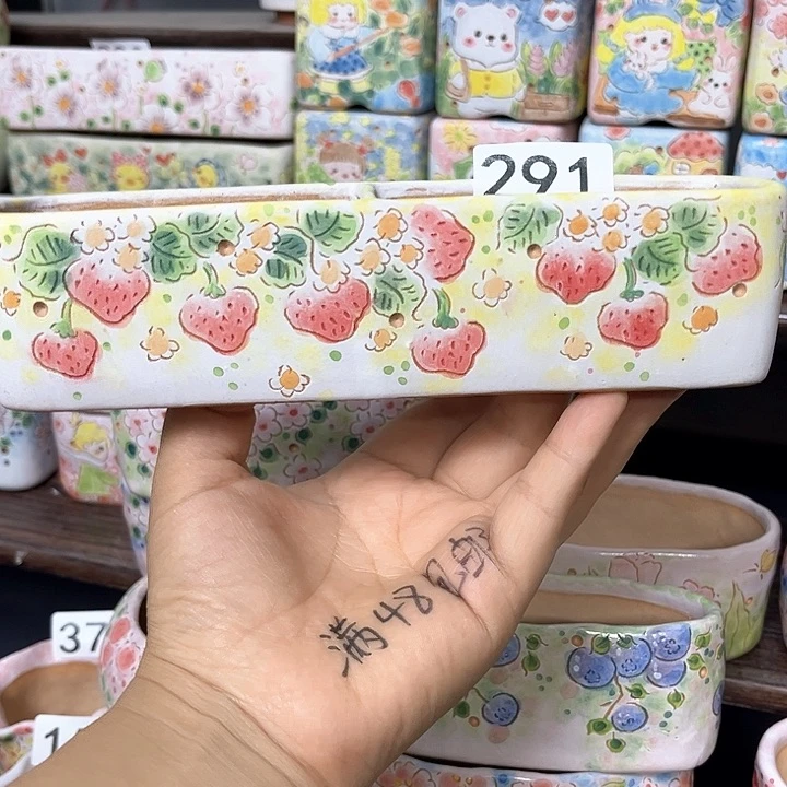 夏***天手工制作多肉植物花盆