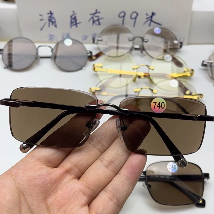 无框款深茶色商务，740