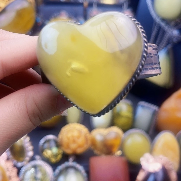 琥珀银S925镶嵌裸石