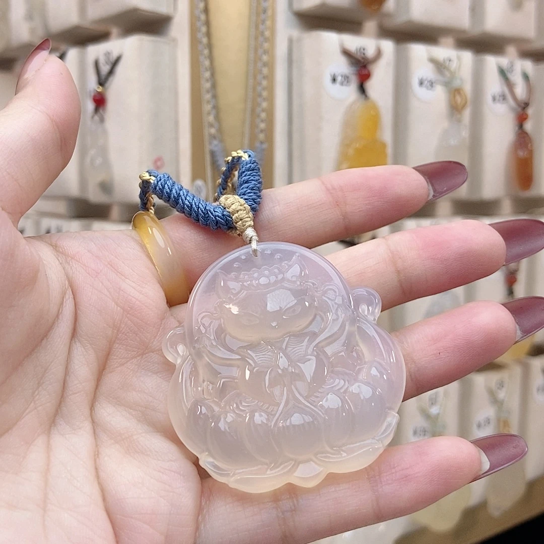 蜡***新玛瑙/玉髓未镶嵌颈饰