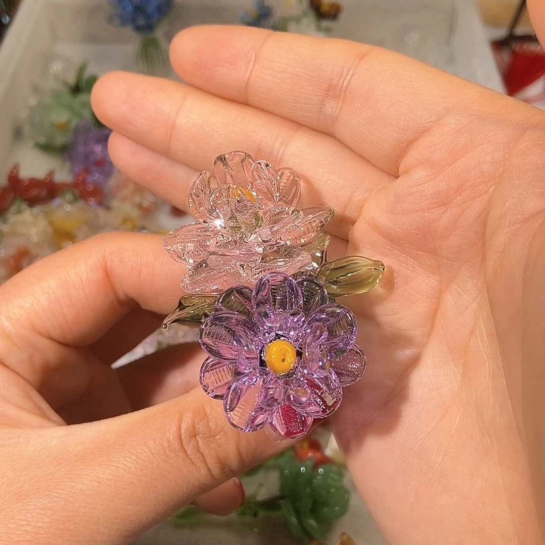琉璃手工艺品梦**分粉紫