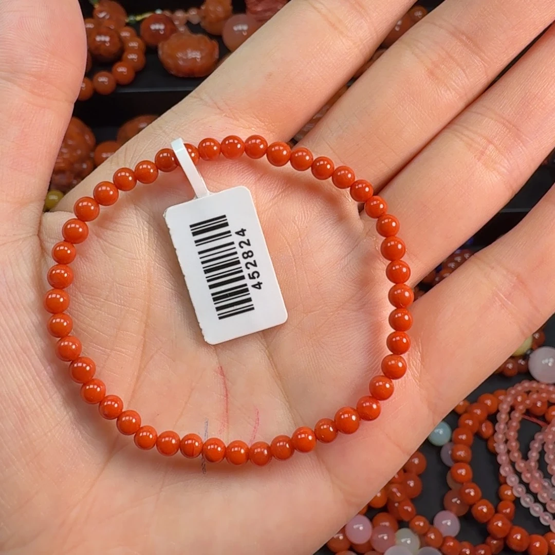 南红玛瑙未镶嵌手串4mm