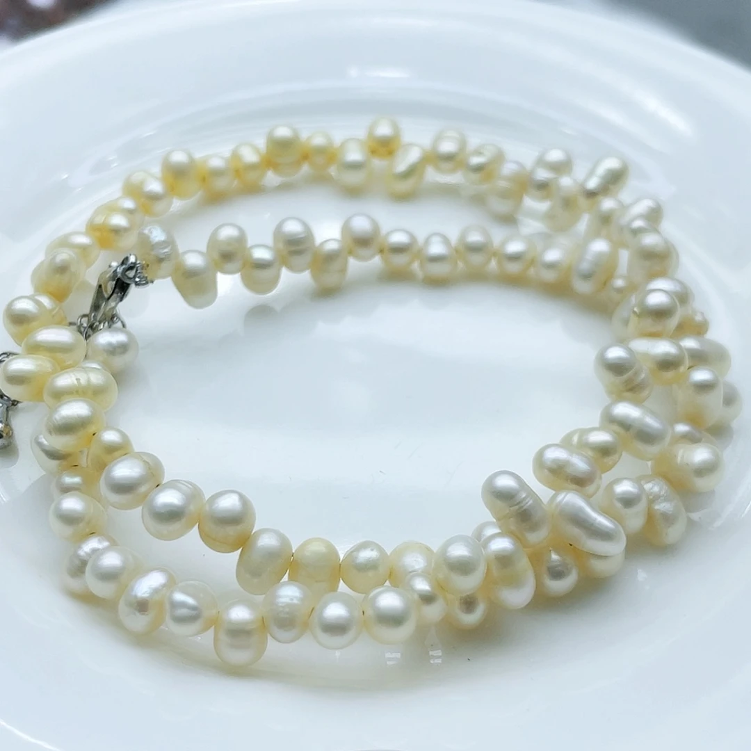 淡水珍珠颈饰钛钢