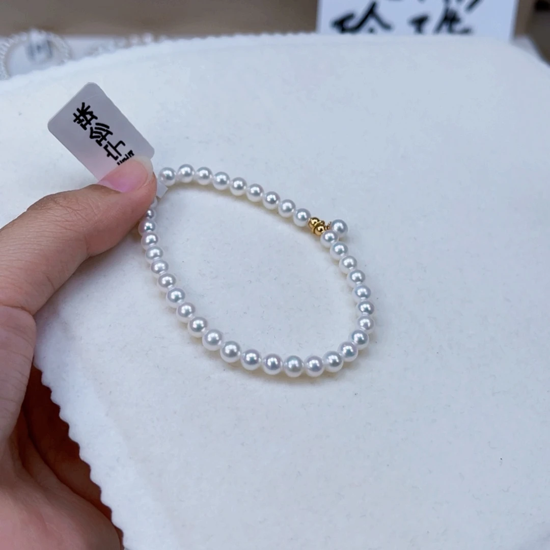 银S925镶嵌手绳淡水珍珠