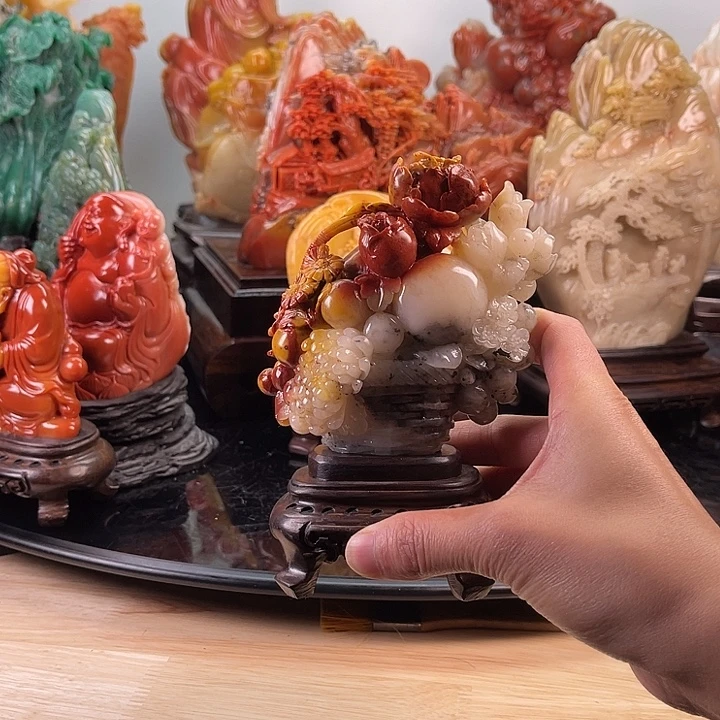 寿山石一览富贵摆件