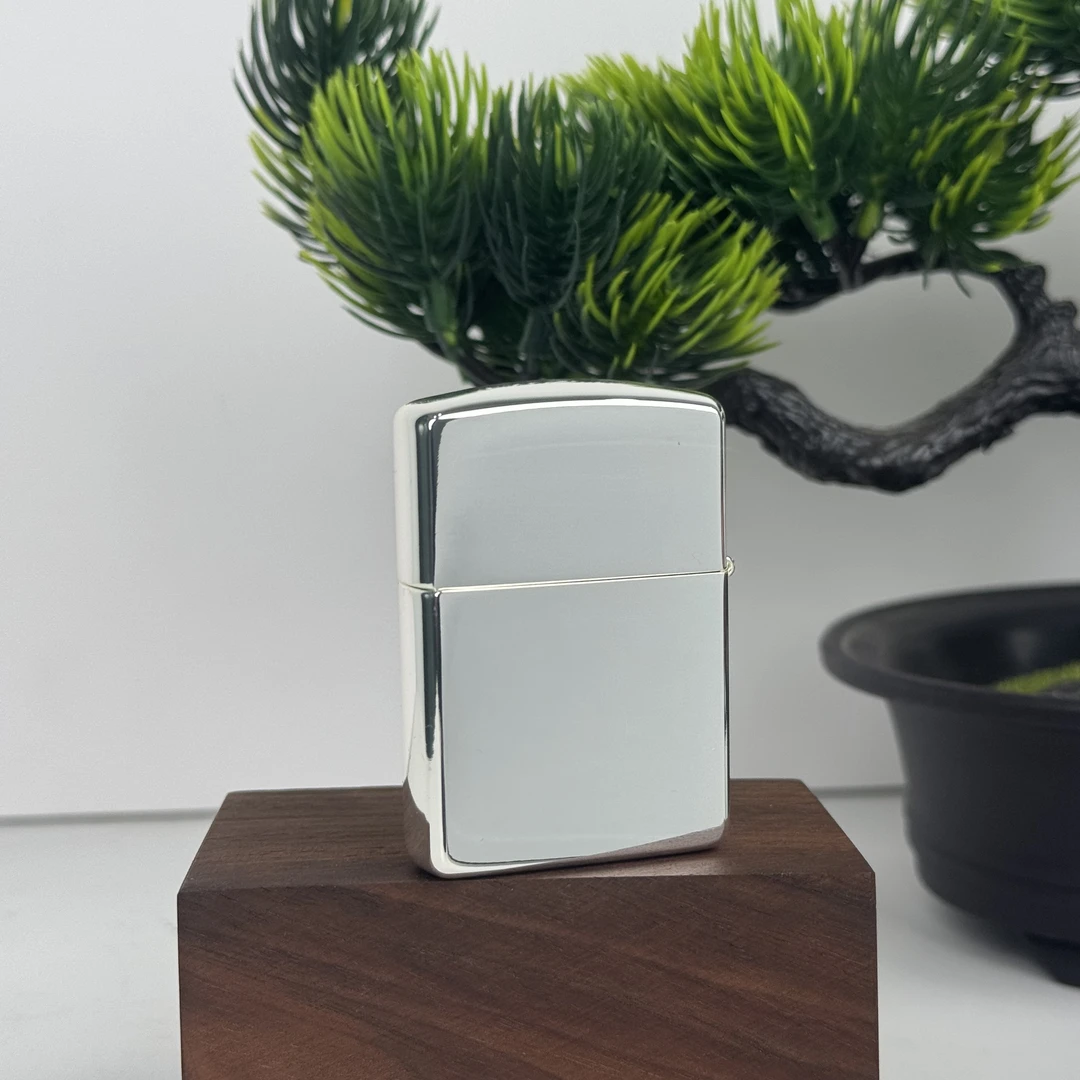 ZIPPO打火机 镀银光板镜面 162盔甲煤油打火机 DYJ1