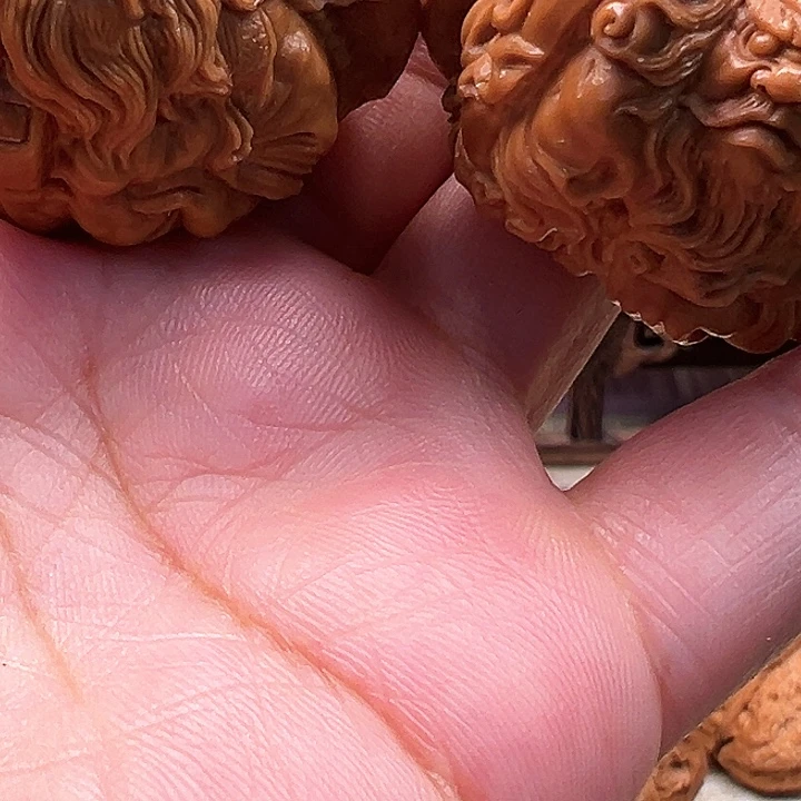 屯***味核桃把件蛤蟆头五鬼钟馗