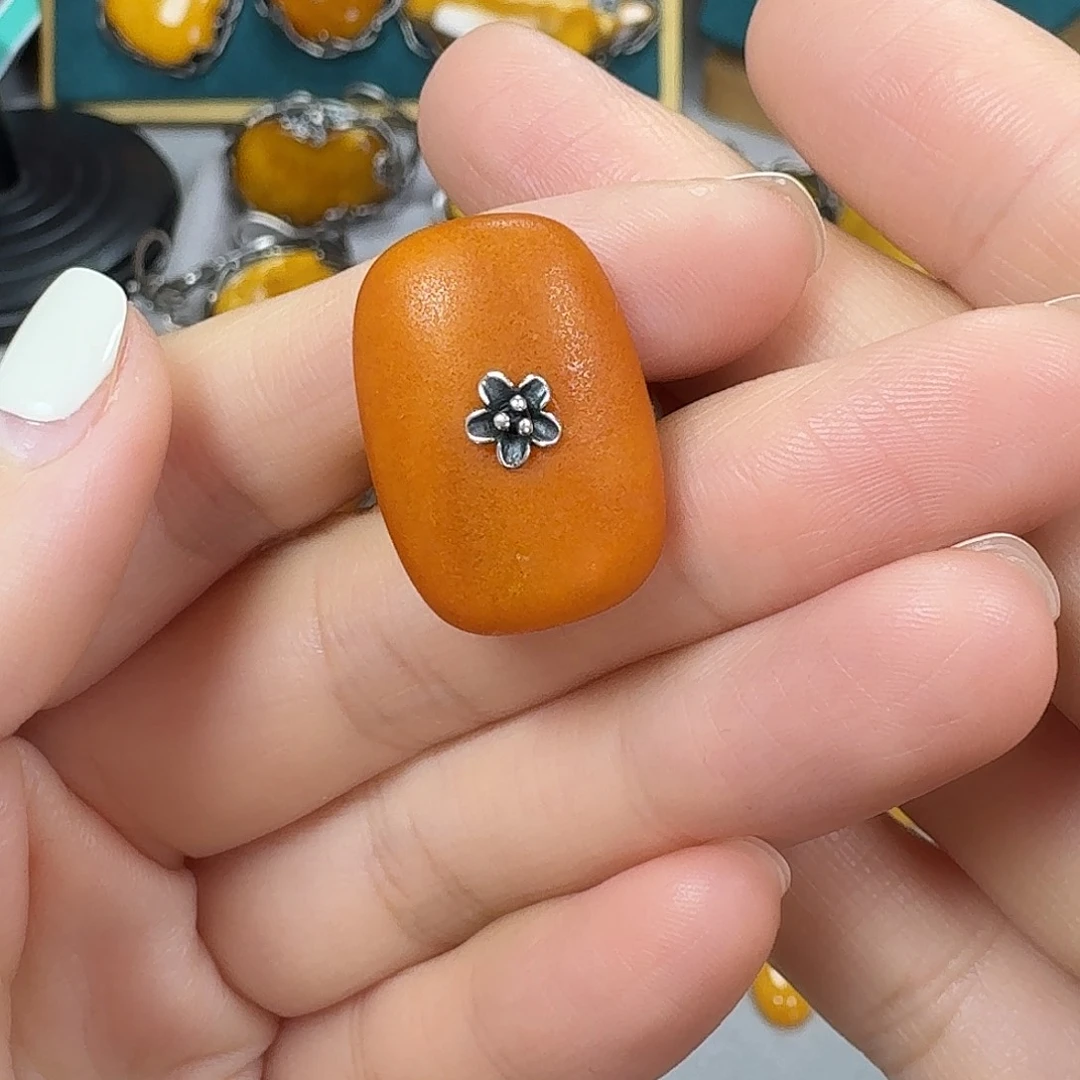 手链蜜蜡银S925镶嵌戒指