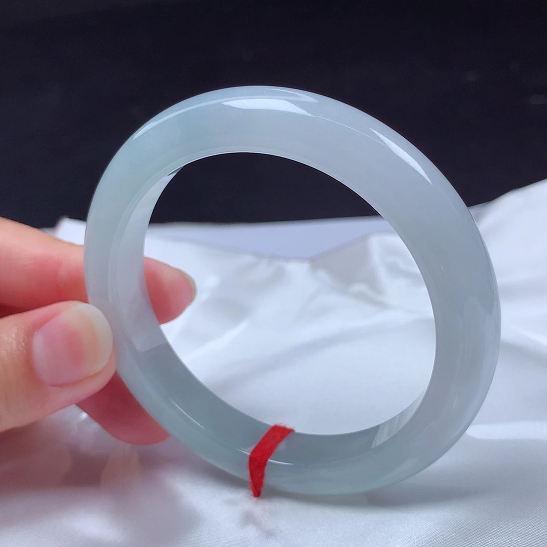 翡翠未镶嵌手镯56圈有纹t19117