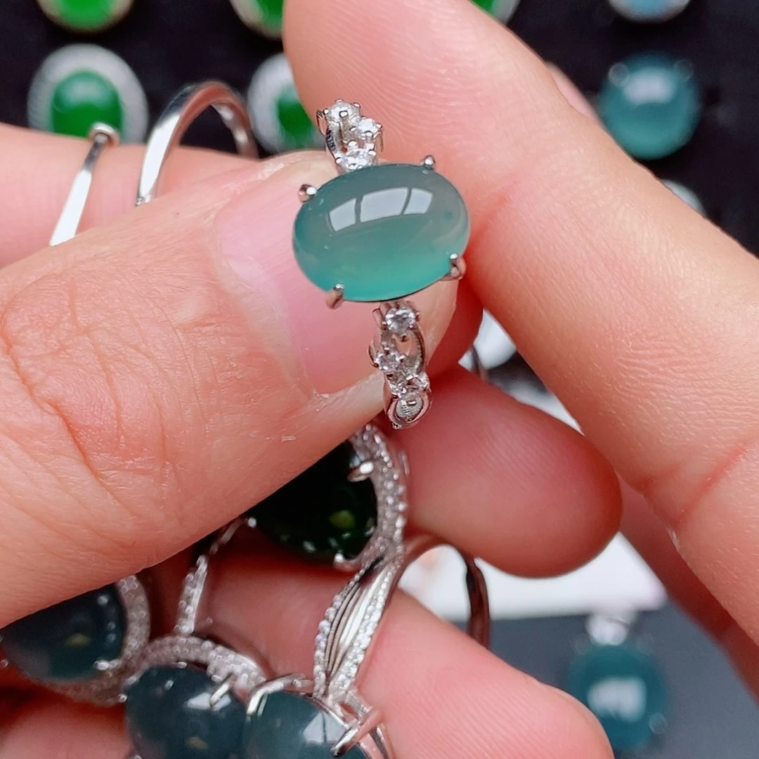 翡翠戒指银S925镶嵌864824588