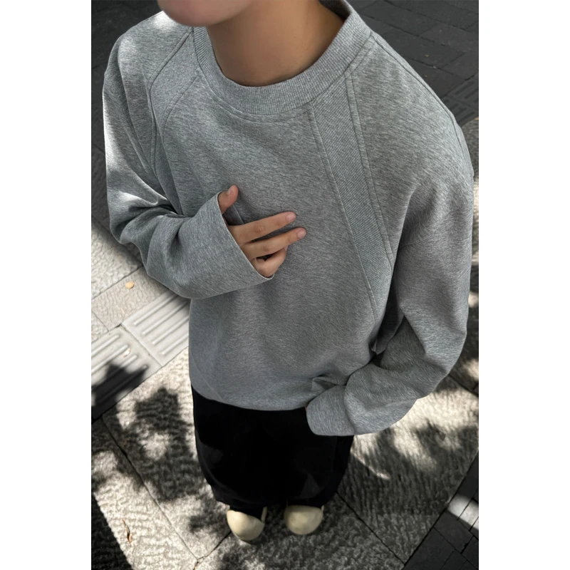 潮牌美式解构拼接长袖T恤男2025秋季潮流百搭宽松休闲上衣打底衫