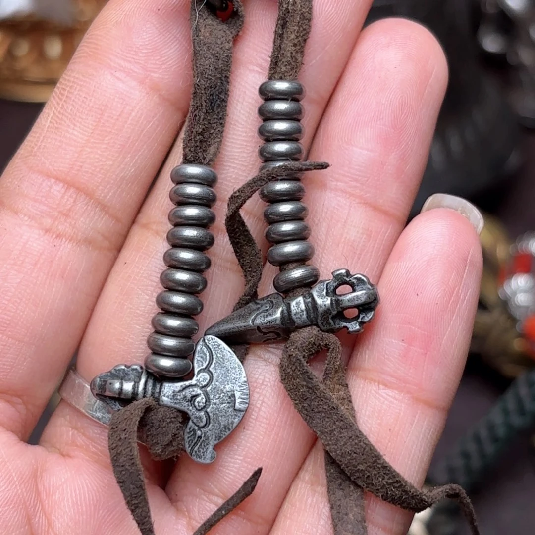 铜星月菩提吊坠项链