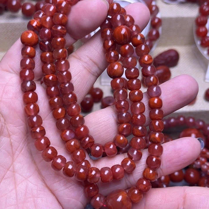 南红玛瑙未镶嵌手链火焰7 M108