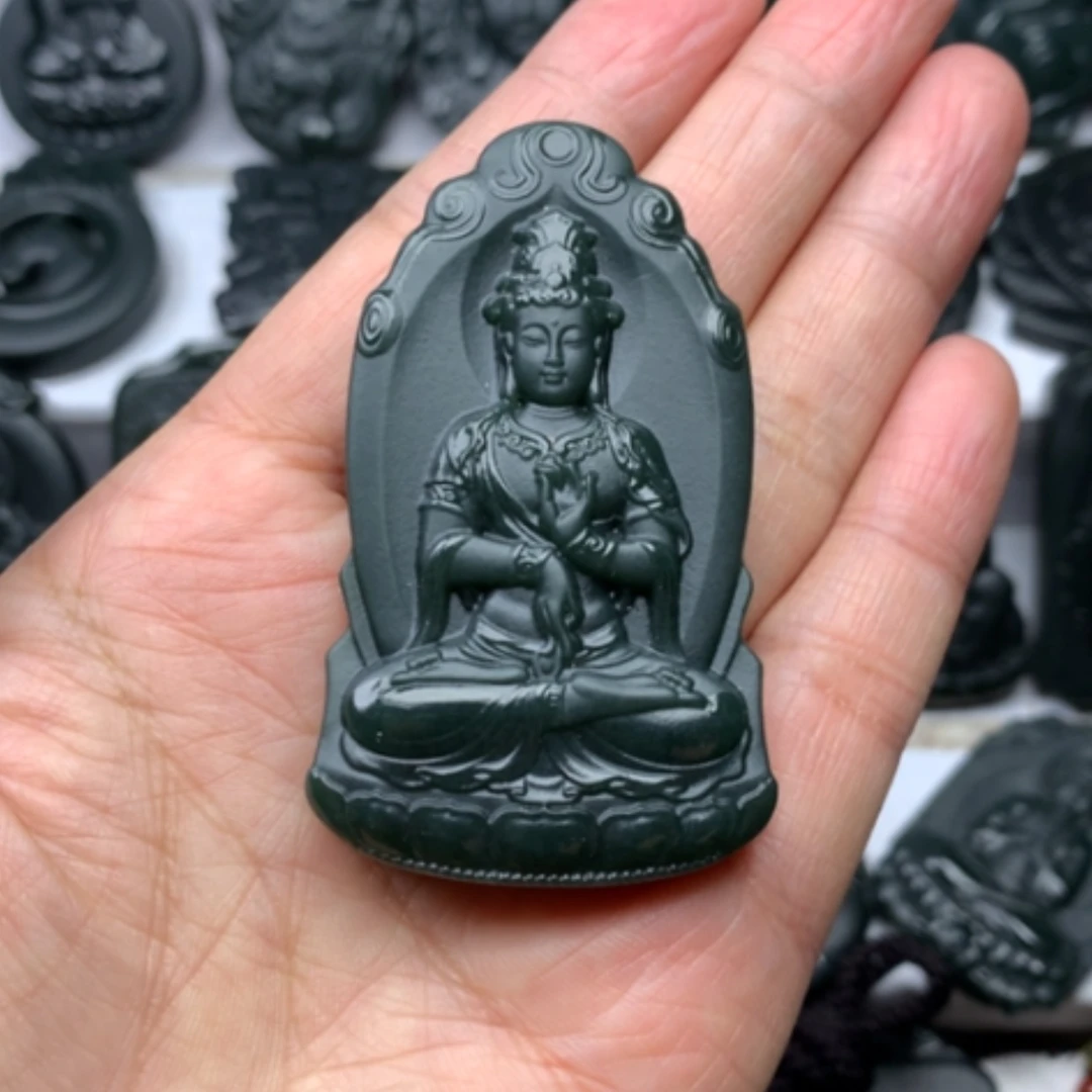 【闪购商品】颈饰未镶嵌和田玉双面雕刻