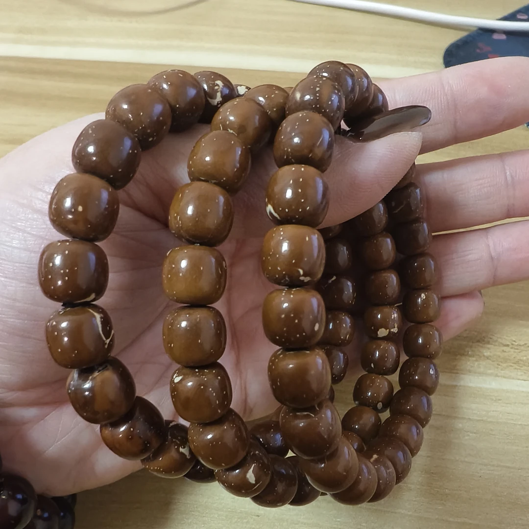 S1115*2【花皮实心鼠】紫金鼠菩提单圈文玩手串（多样性发其一）