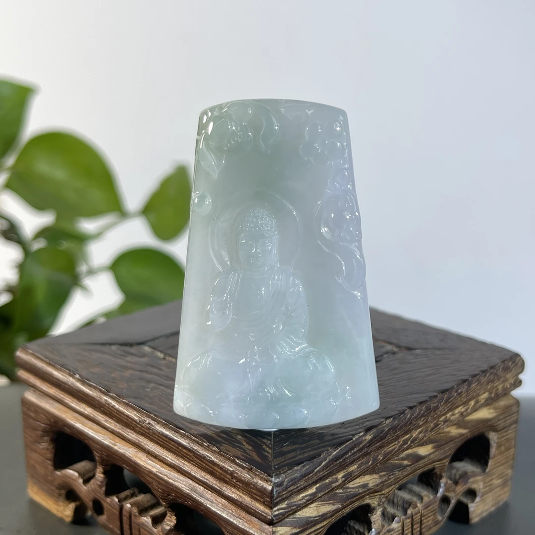 JTA21-55 天然缅甸A货翡翠 大日如来