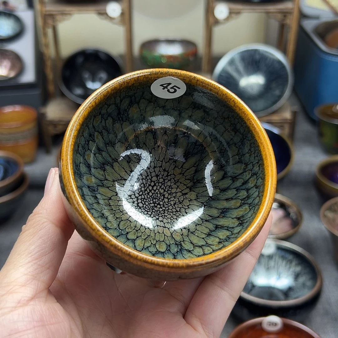 茶盏鹧鸪波体手工
