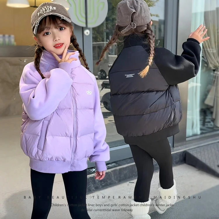 2025秋冬新款儿童羽绒服男童女童洋气连帽外套中大童冬装