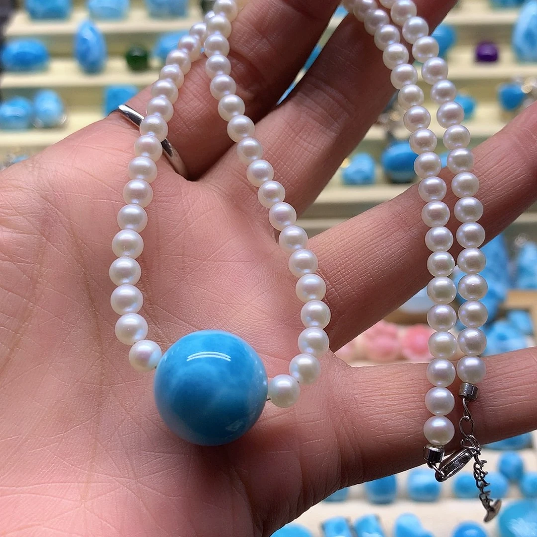 针钠钙石（海纹石）未镶嵌珠宝半成品