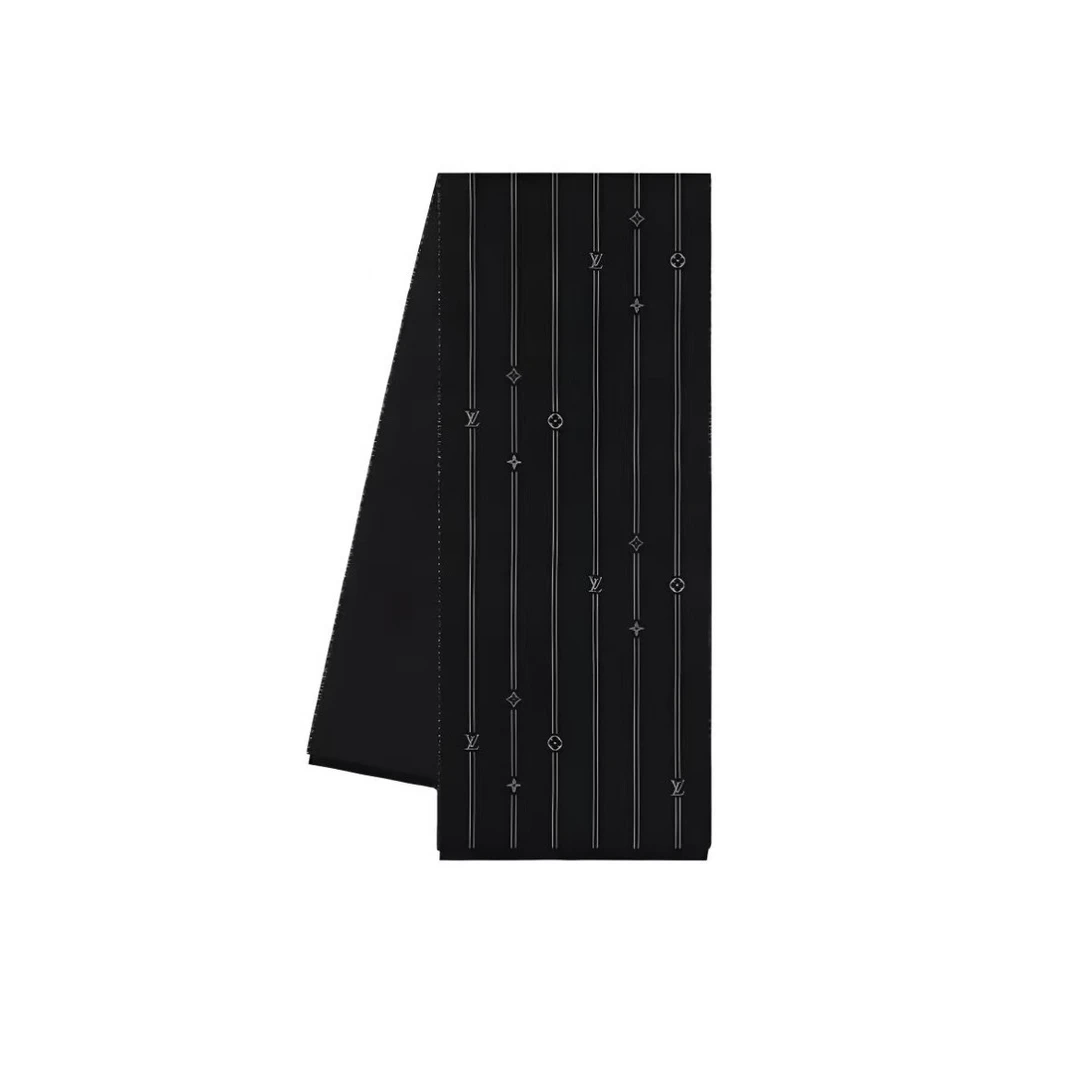 全新未使用 LouisVuitton/路易威登 条纹印花围巾（王楚钦同款）