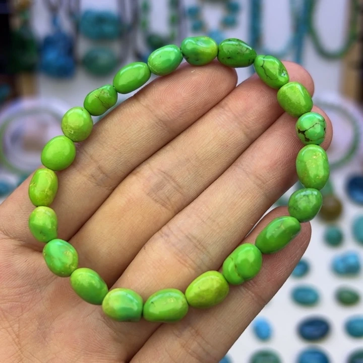 菜籽黄玉化随型手串